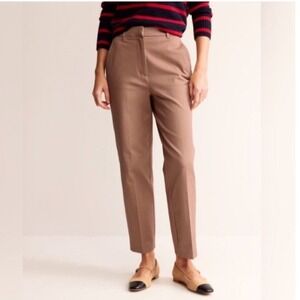 Boden Kew Bi Stretch Straight Leg Trousers Tan 16-18 NWT